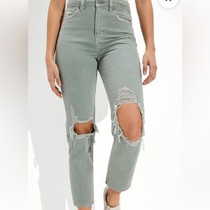 American eagle high waisted mom straight jean